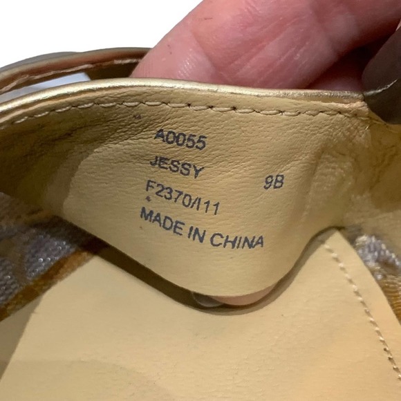 Coach - Jessy gold and cork wedges Slingback style, size9 - Picture 13 of 14